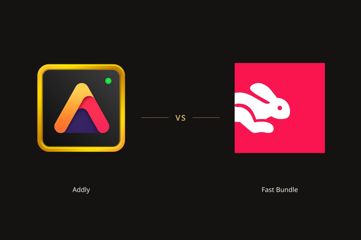 Addly app icon on the left and the Fast Bundle app icon on the right