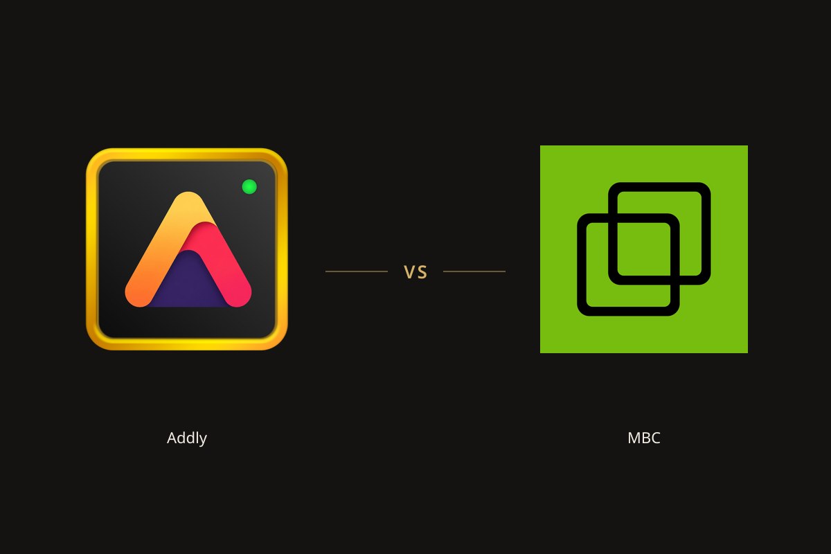 Addly app icon on the left and the MBC Bundles app icon on the right