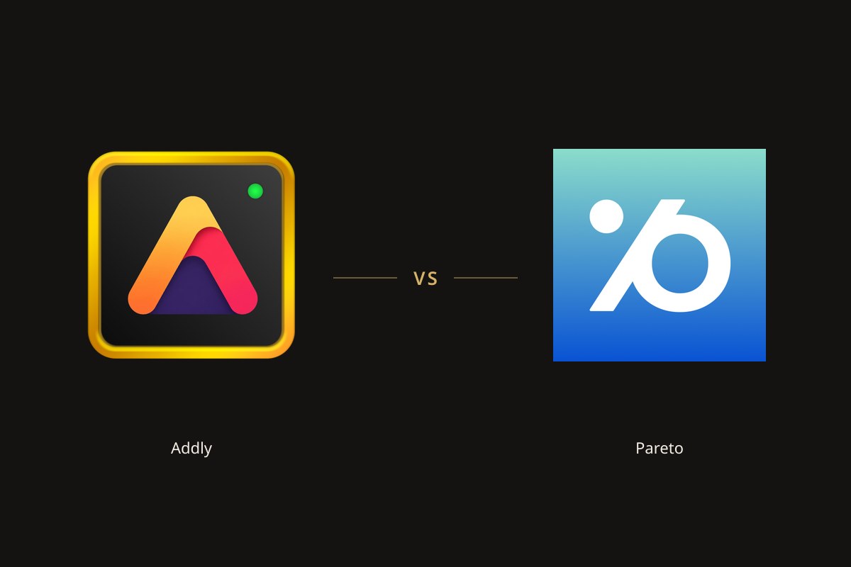 Addly app icon on the left and the Pareto quantity breaks app icon on the right