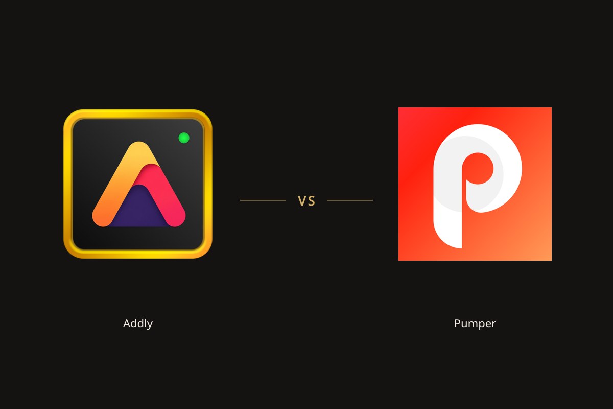 Addly app icon on the left and the Pumper Bundles app icon on the right