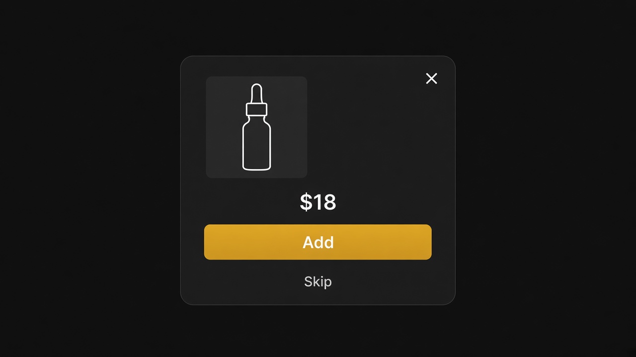 One product, one price, one add button and a skip link