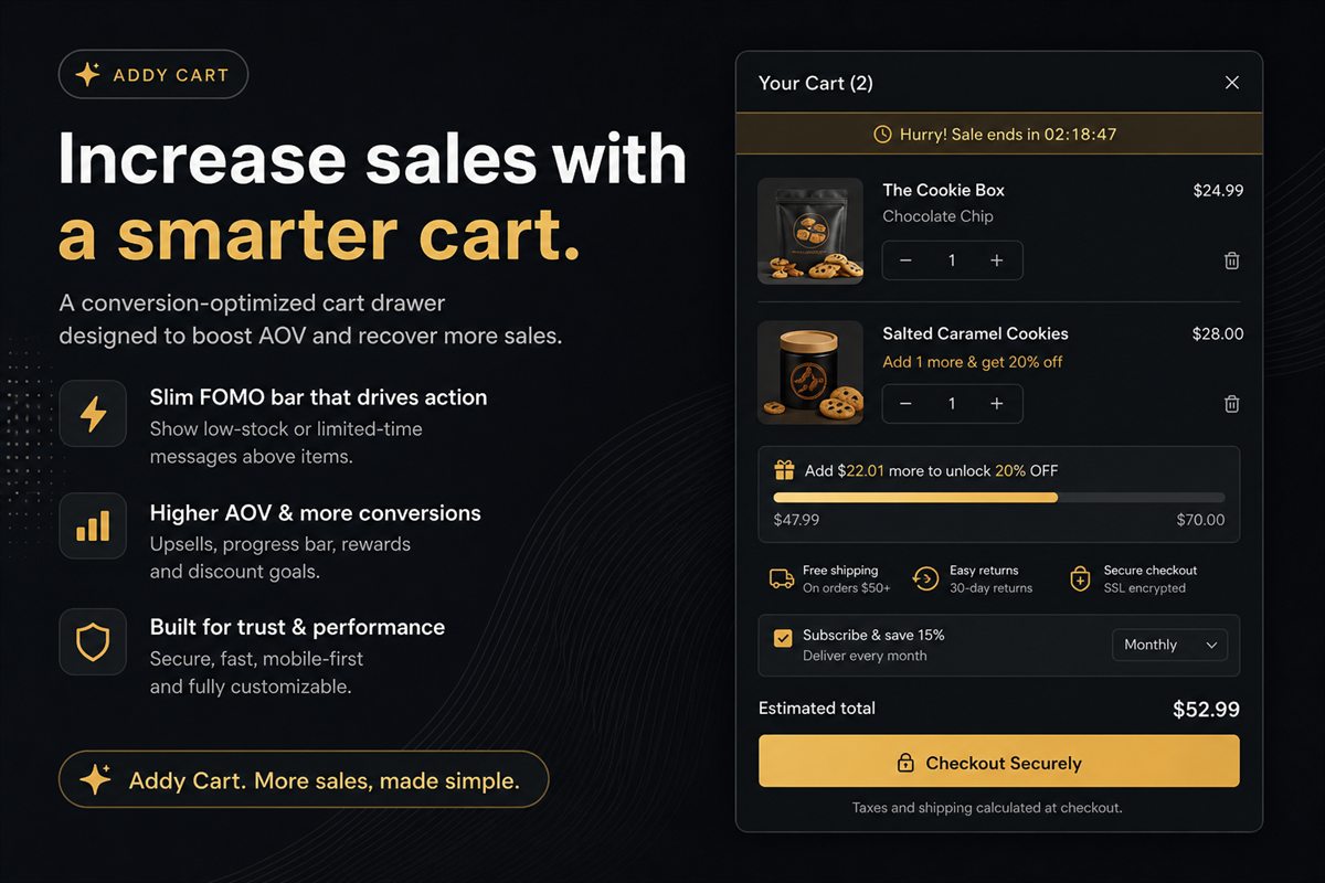 Editorial illustration for FOMO in the Shopify Cart — Announcement Bars That Help Instead of Nag