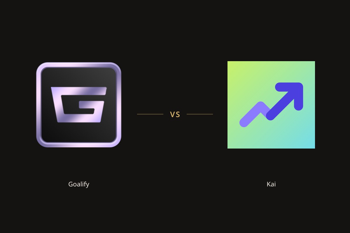 Goalify app icon on the left and the Kai app icon on the right