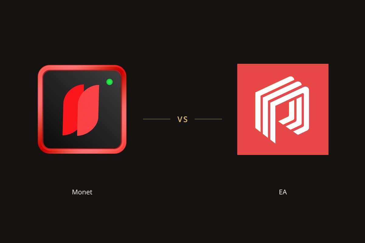 Monet app icon on the left and the EA upsell popup app icon on the right