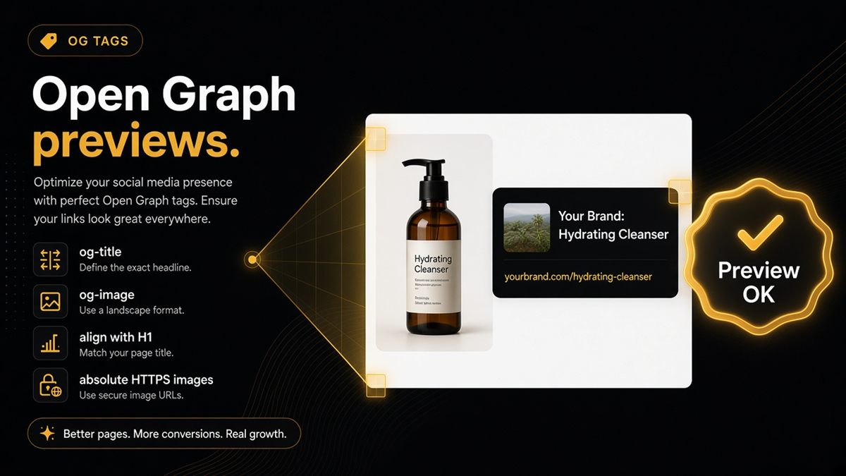 Open Graph on Shopify — og title and image for AI and social previews