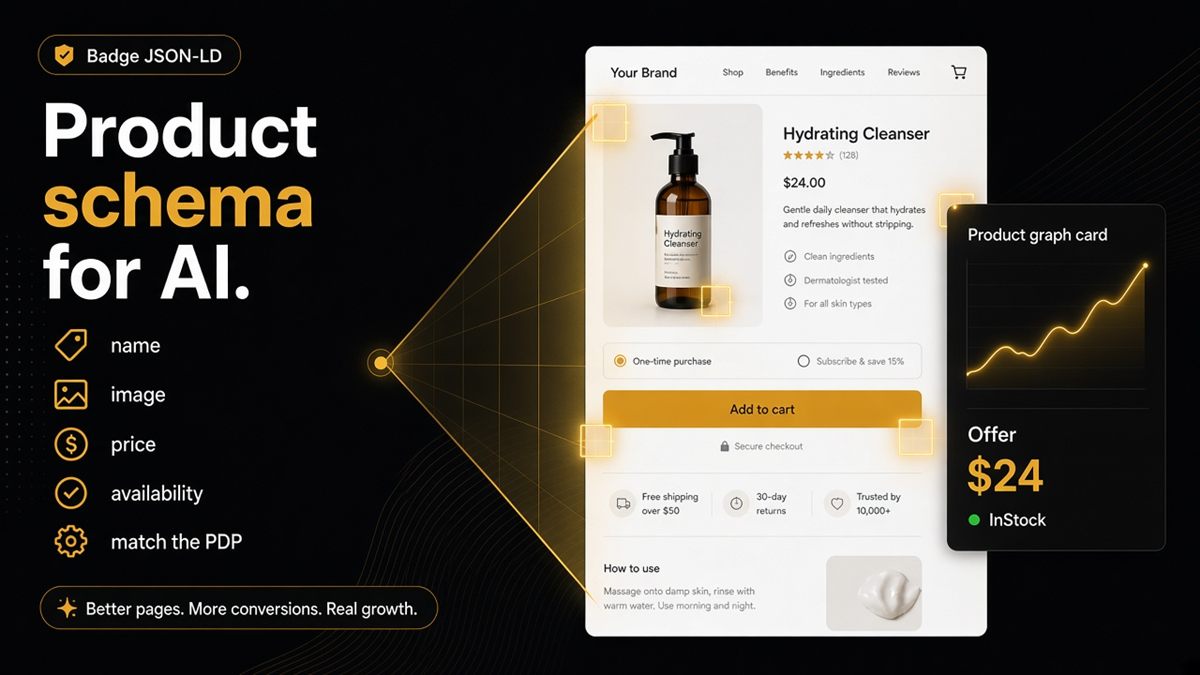 Shopify product schema for AI — PDP structured data merchants need