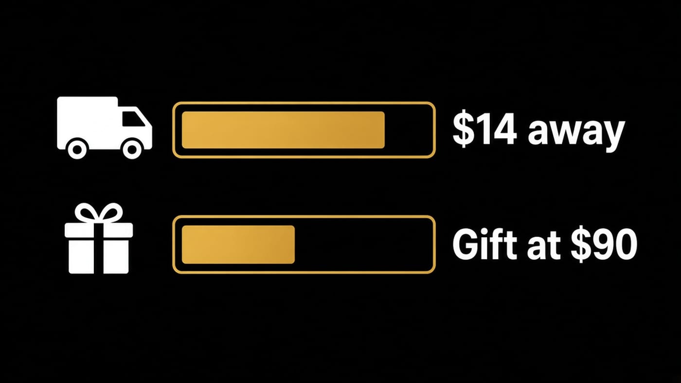 Simplified two-rung goal, shipping closer than the gift