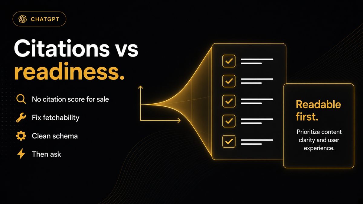 Why ChatGPT does not cite my Shopify store — fix readability first